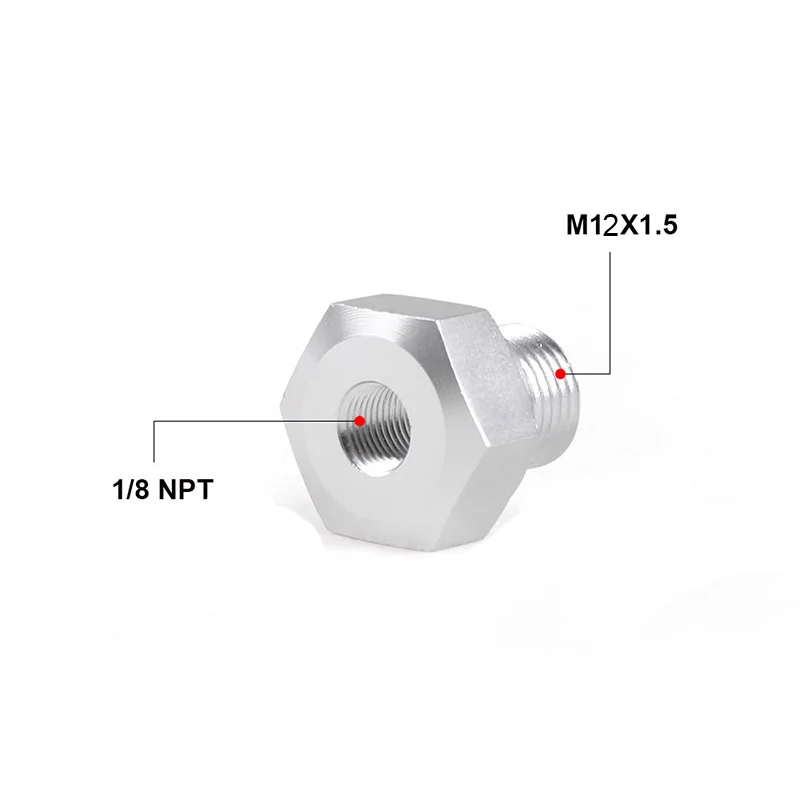 High Quality M12X1 5 TO 1 8NPT Aluminum Oil Pressure Gauge Adapter Reducer Joint for LS Engine Parts