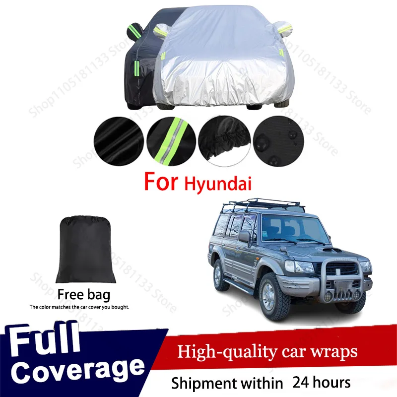 Cawanerl Car Cover Auto Anti UV Sun Rain Snow Protector Dust Proof Cover For Hyundai Atos Galloper Getz H-1 i10 i20 i30 i45 i800