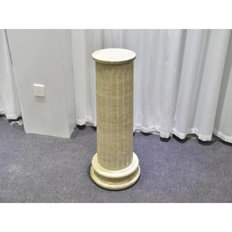 Custom Natural Stone Round House Gate Marble Gate Pillar Design Art Work Marble Pillar Design Travertine Pillar Columns