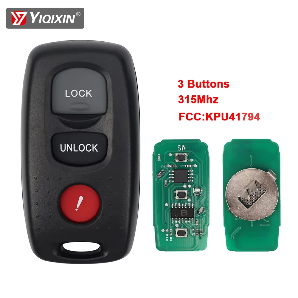 

3-кнопочный дистанционный ключ от автомобиля для Mazda 2 3 6 5 серии MPV Protege 2004 2005 2006 2007 2008 2009 2010 Keyless Entry 315 МГц KPU41794
