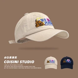 New Cartoon Puppy Embroidered Hip-hop Hat Spring and Autumn Men's and Women's Sunshade Soft Top Versatile Casual Baseball Cap