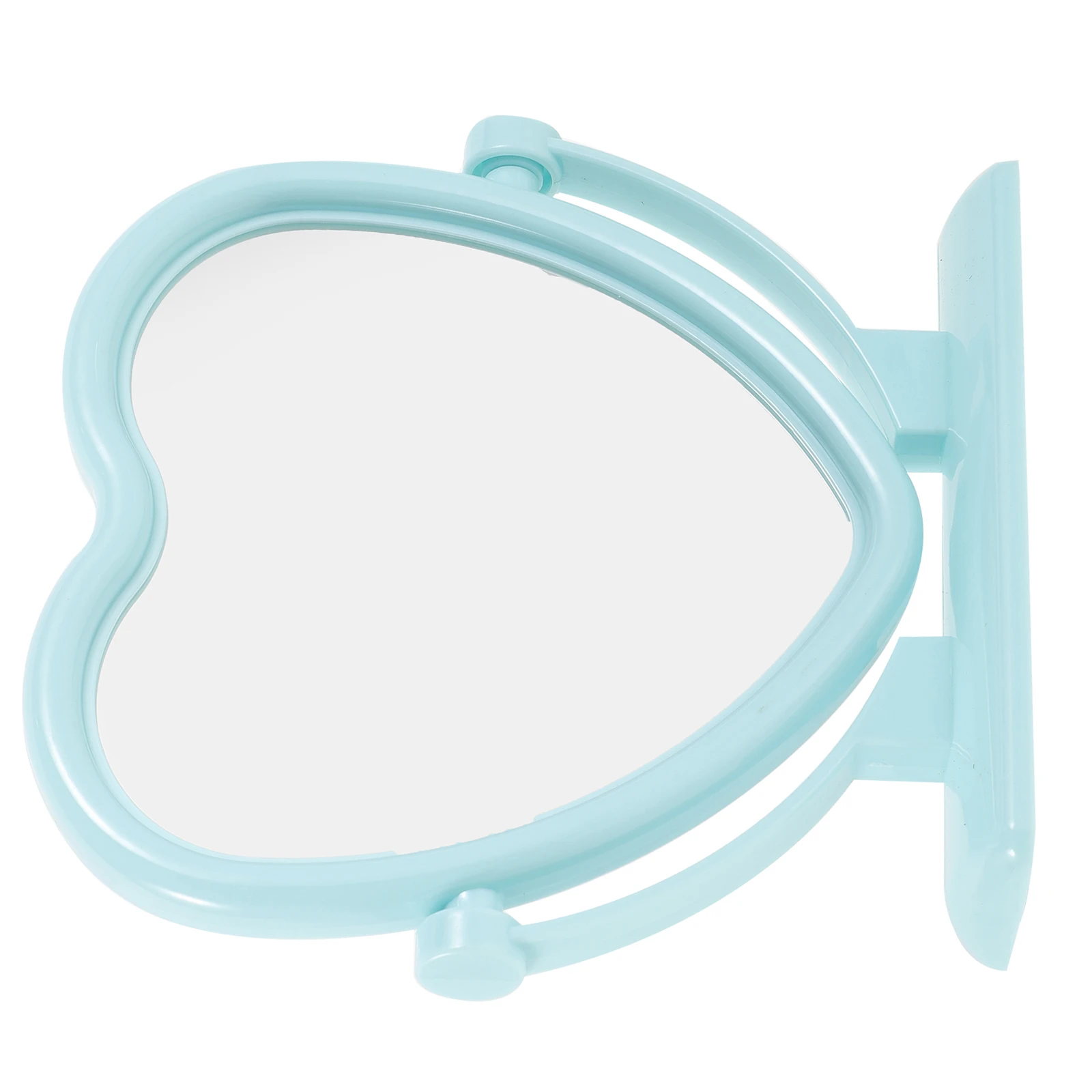 กระจกตั้งโต๊ะรูปหัวใจพร้อมการสะท้อนที่ชัดเจน ดีไซน์หมุนได้สำหรับแต่งหน้า โกนหนวด ใช้ในสำนักงาน ตกแต่งห้องนอนสวยงาม