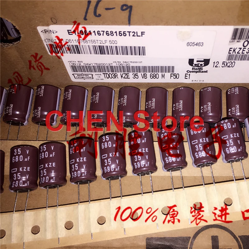 

20PCS NIPPON KZE 35V680UF 12.5X20mm 105 degrees CHEMI-CON 680UF/35V High frequency low resistance capacitors NCC 680UF 35V