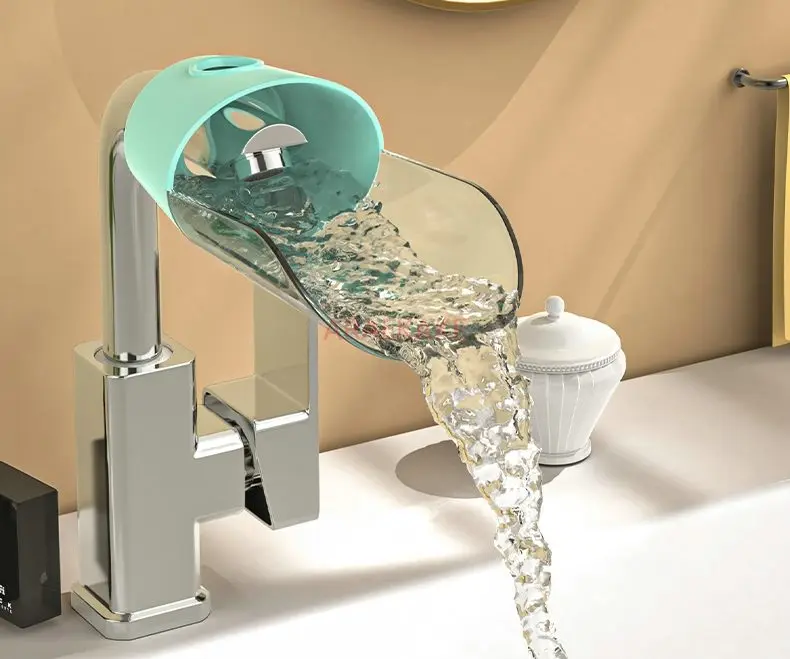 

1pcs Faucet spout extender, children's hand washing cartoon silicone auxiliary extender, extended splash head