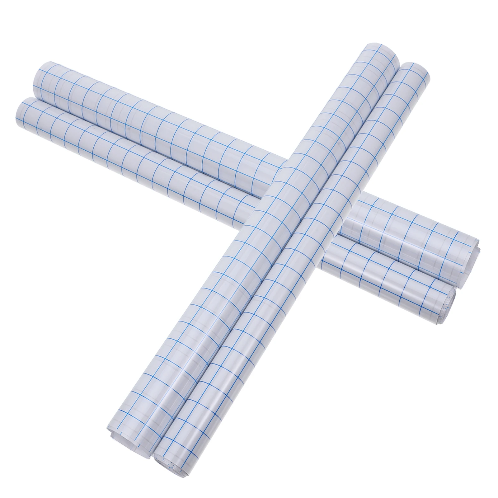 

2pcs Self Adhesive PVC Positioning Film 30x100cm Clear Transfer Tape Blue Grid Lines for Glass Ceramic