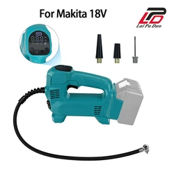 Портативный электрический воздушный насос для Makita 18 в с литий-ионным аккумулятором, беспроводной насос для шин с цифровым манометром