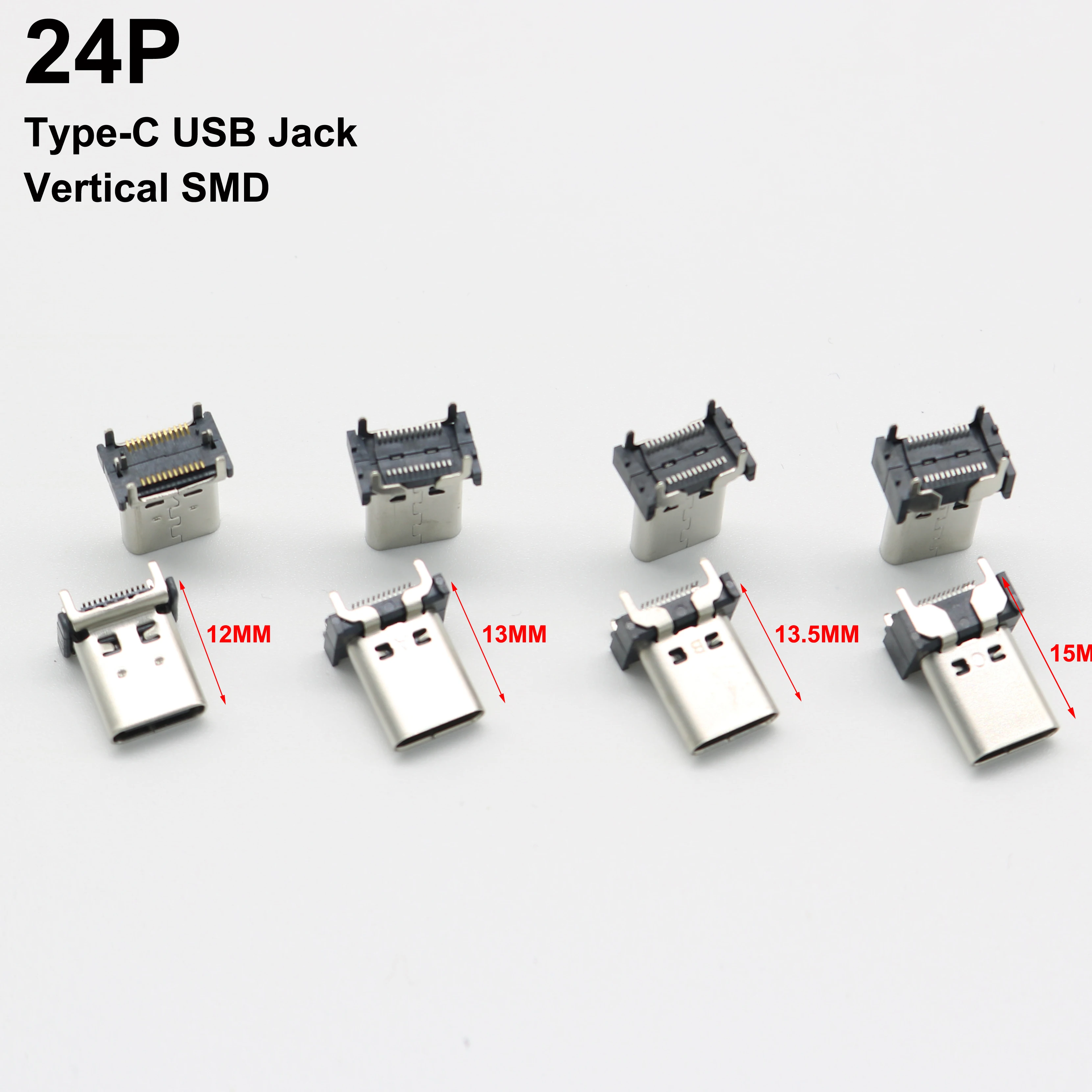 24P USB C Type-C SMT Type C USB Connectors Female Port Jack Tail Plug Socket Electric Terminals 4 feet DIP 24Pin SMD Test Board