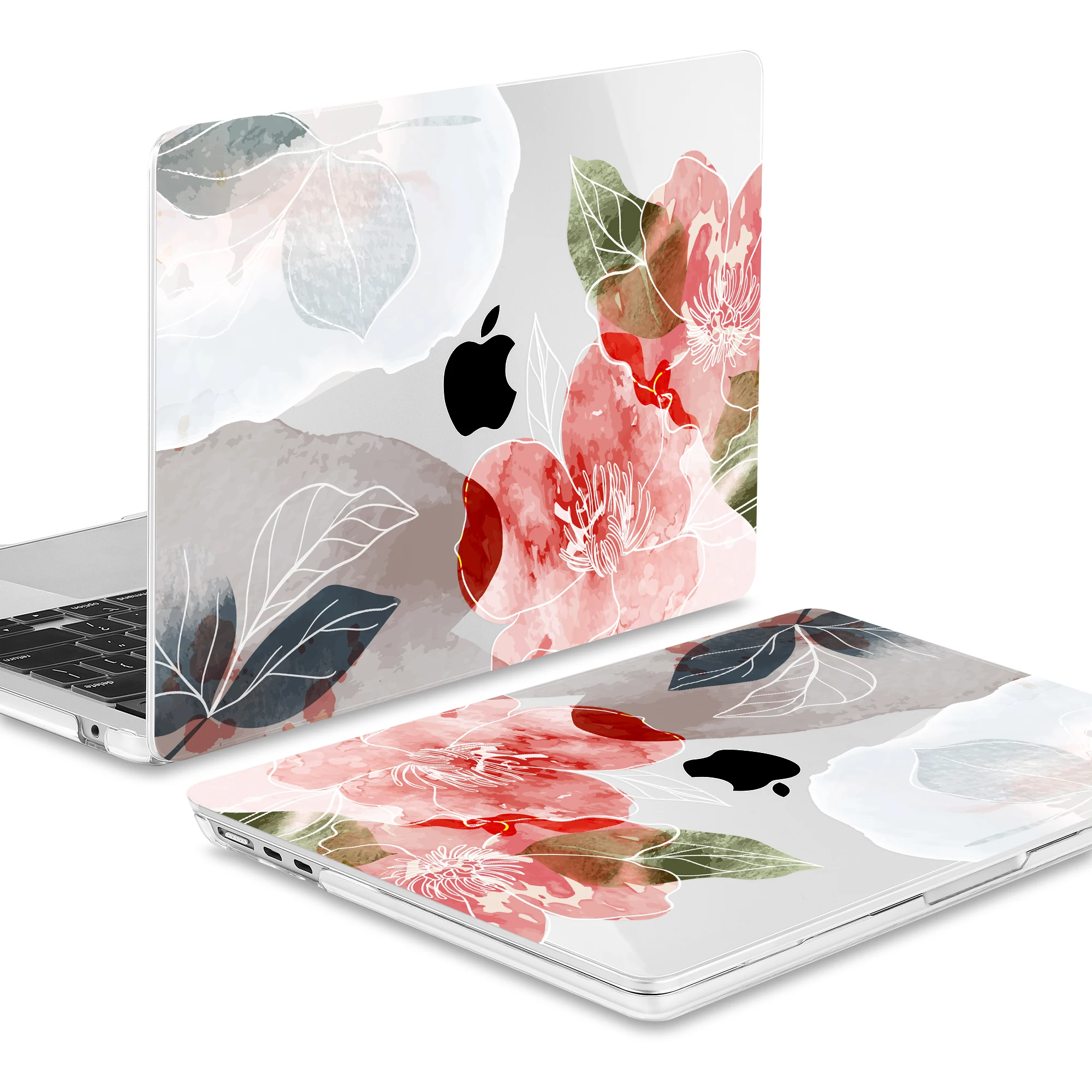 Crystal Flower Hard case for MacBook M4 2024 M1 M2 Air 13 A2681 A2337 Air15 A2941 2023 Pro case A2779 A2780 Retina 12inch A1534