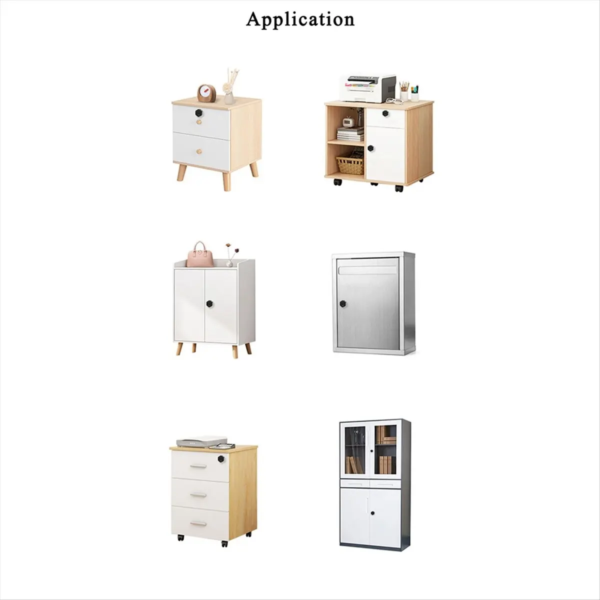 Tuya APP Remote Control Smart Fingerprint Cabinet Drawer Strongbox Mailbox Electric Lock Black L20mm