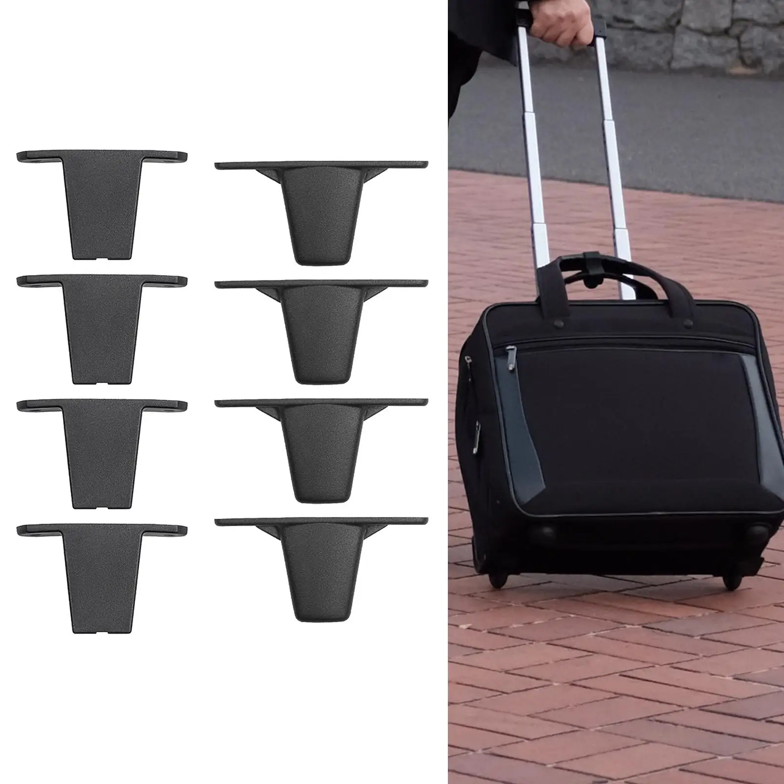 4x Suitcase Foot Replacement Durable Luggage Bracket Side Feet Wear Resistant Suitcase Side Feet Travel Bags Accessories