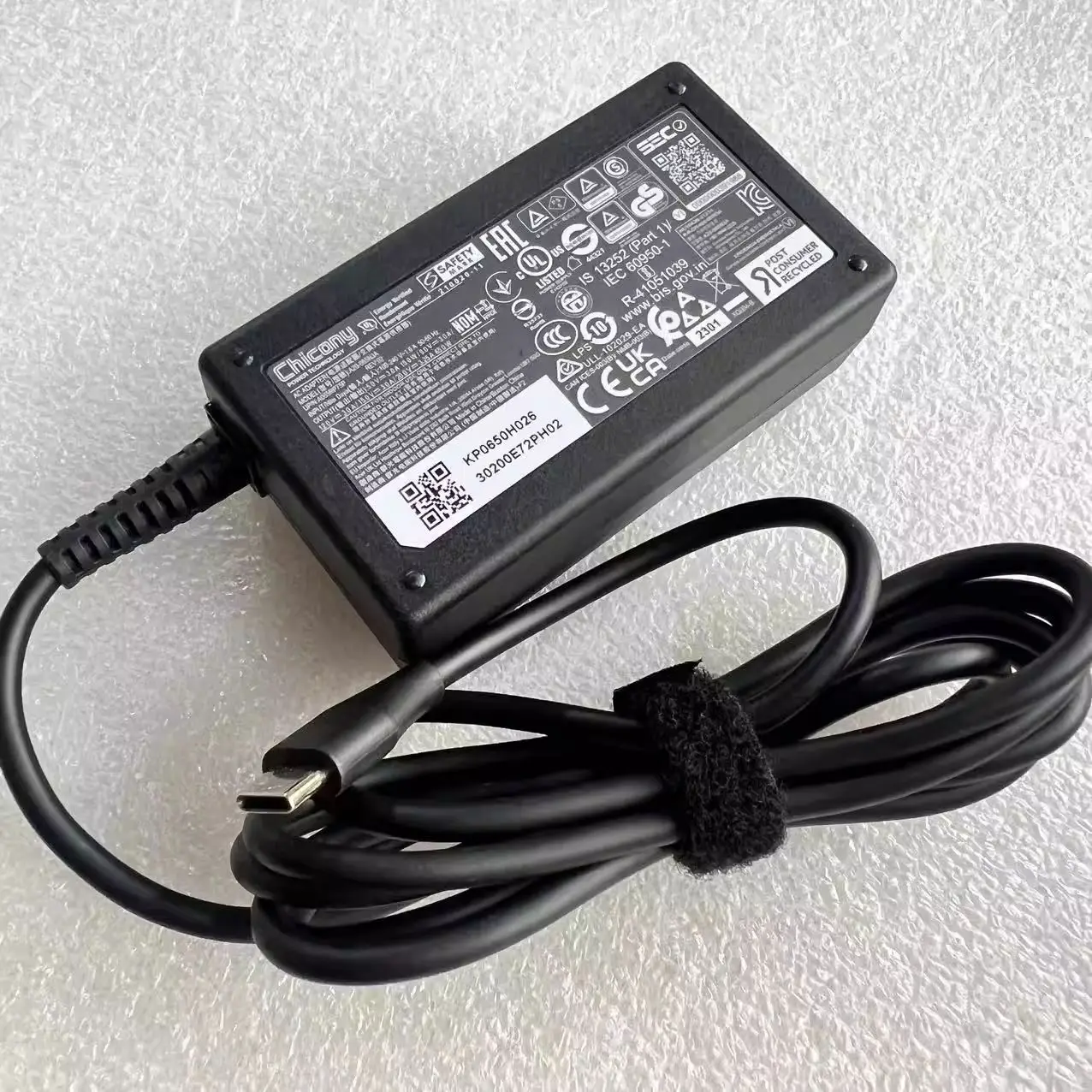 

Оригинальное зарядное устройство переменного тока Chicony A20-065N3A 20 В 3,25 А 65 Вт TYPE-C USB-C A065RP49P A065RP74P для ноутбука MSI ACER