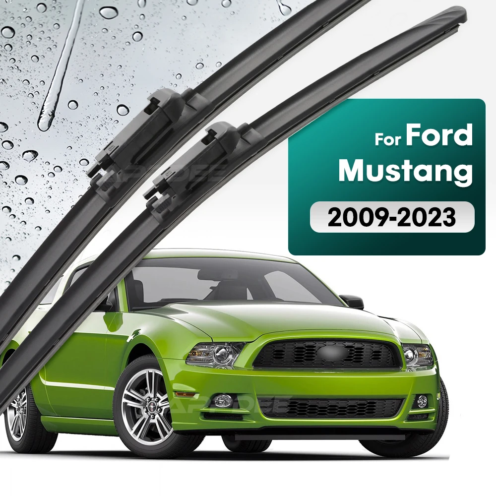 

Silicone & rubber Front Wiper Blades Set For Ford Mustang 2009 - 2023 Windshield Windscreen Window Brush 22"+20"