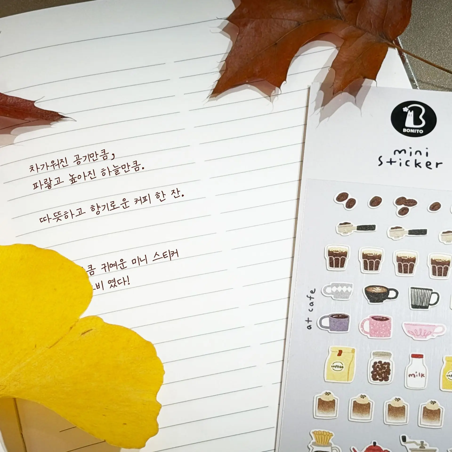 BONITO Mini Coffee Light Meal Space Cartoon Stickers Scrapbooking Diy Journal Diary Cute Stationery School Sticker Gift