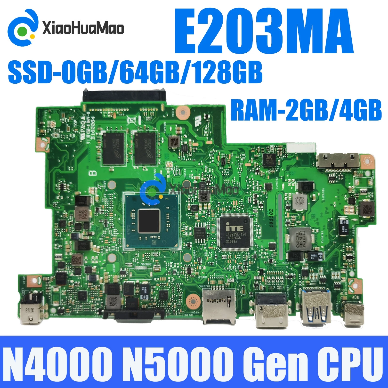 

E203MA N4000 N5000 CPU 2GB/4GB-RAM 0GB/64GB-SSD Mainboard For ASUS E203M E203MAR E203MAS L203MA W203MA R203MA E203NA Motherboard