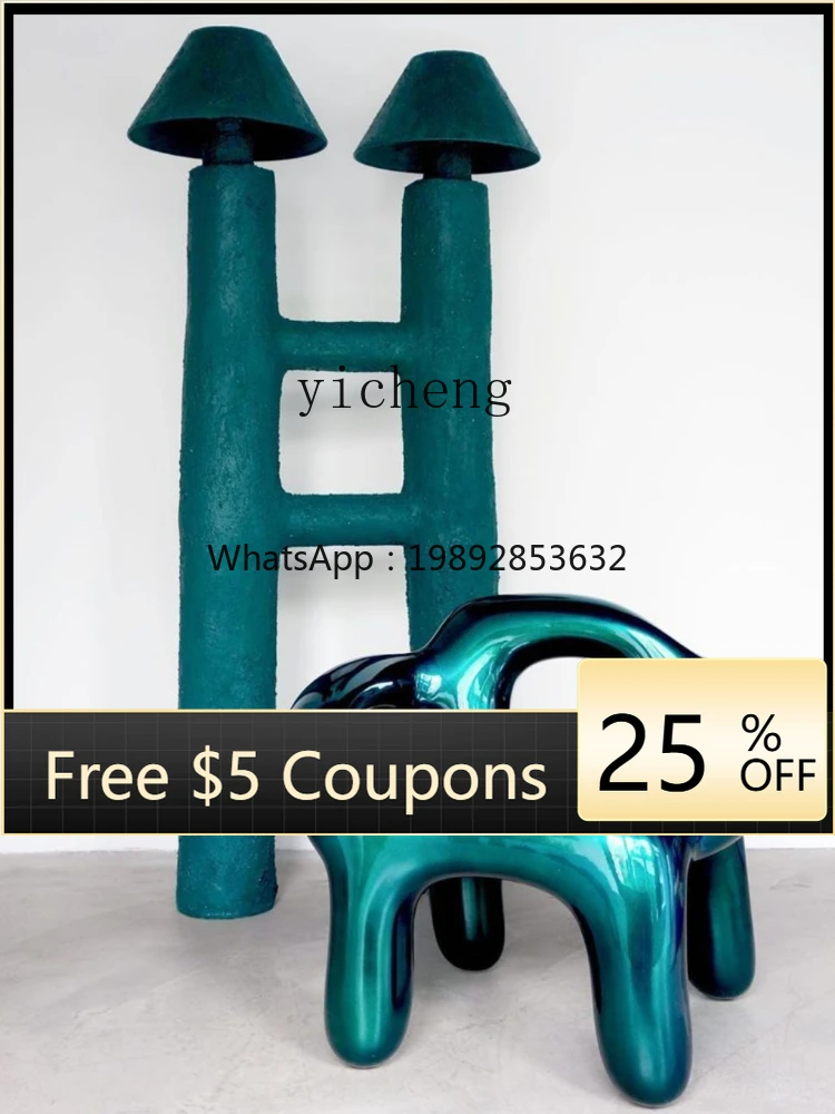 

XL FRP Electroplating Leisure Chair Model Room Modern Art Resin Armchair