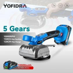 Yofidra 150kg High Loading Capacity Electric Tile Tiling Machine 5 Speed Floor Leveling Wall Laying Tool For Makita 18V Battery