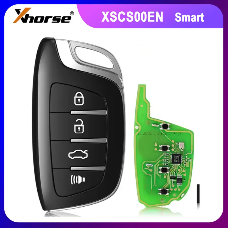 1pcs Xhorse XSCS00EN Smarty Remote Colorful Crystal Style(Smartkey) Smart Key 4 Buttons for VVDI2 Mini Key Tool