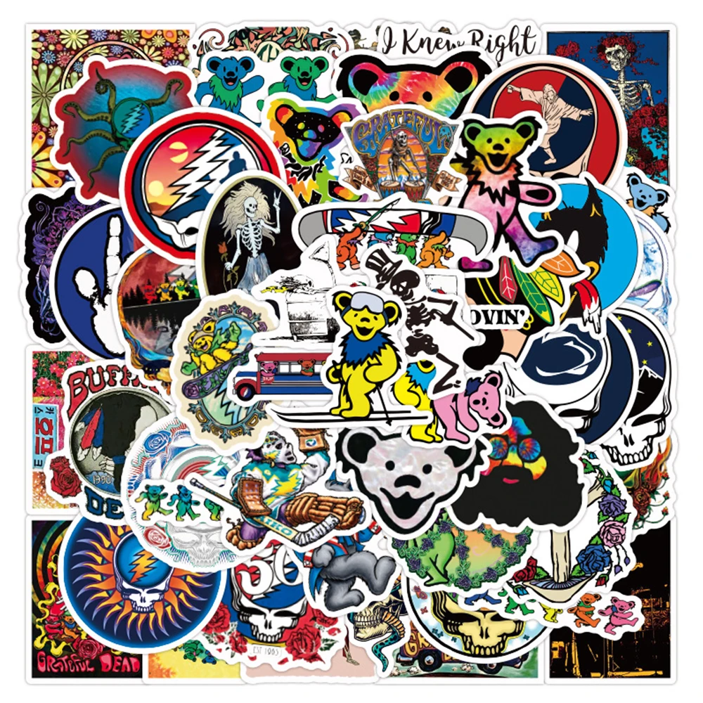 10/30/50/100PCS Cool Grateful Dead Stickers Graffiti Decoration Motorcycle Notebook Skateboard Personalized Waterproof Stickers