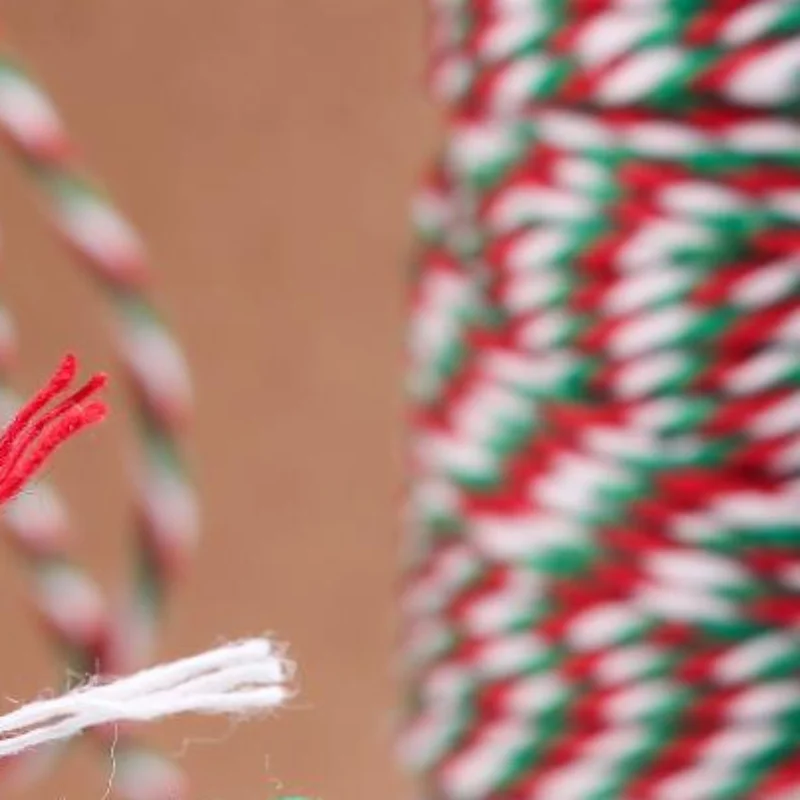 Soft Cotton Hang Tag String Rope 2mm Thick 100m Roll Red Green White Mixed Cords for DIY Scrapbooking Craft Projects
