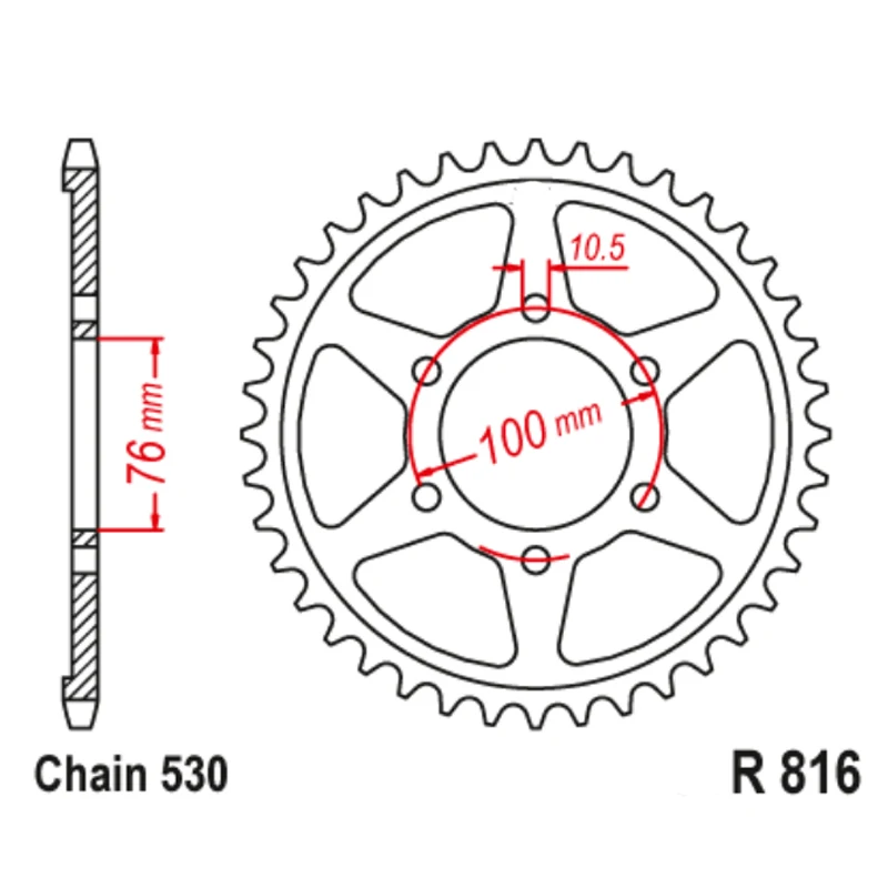 

530 Motorcycle Rear Sprocket For Suzuki GSX750S GSXR750 GSXR1100 Bandit 1200 1995-2005 GSX550