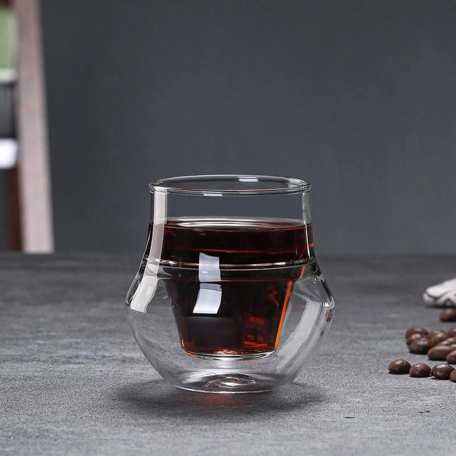 Coffee Mug Double Walled Glass Transparent Borosilicate Glasses Mugs Tea Latte Wine Hanging Ear Cup Bar Kitchen Cafe Accessories