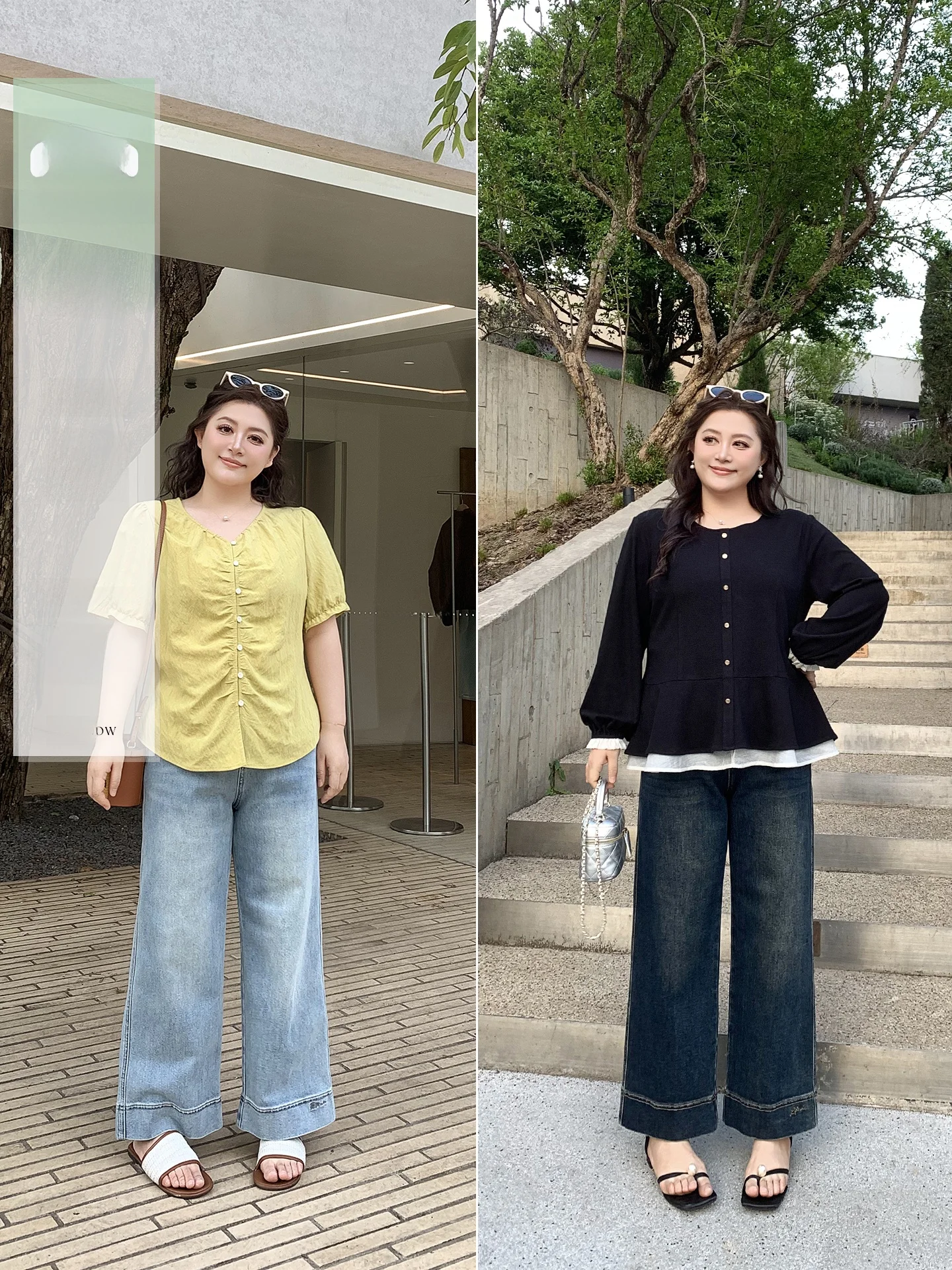 

Синие джинсы с высокой талией и прямыми штанинами больших размеров, женские, весенние, новые, повседневные, модные, широкие брюки бренда DMRORO