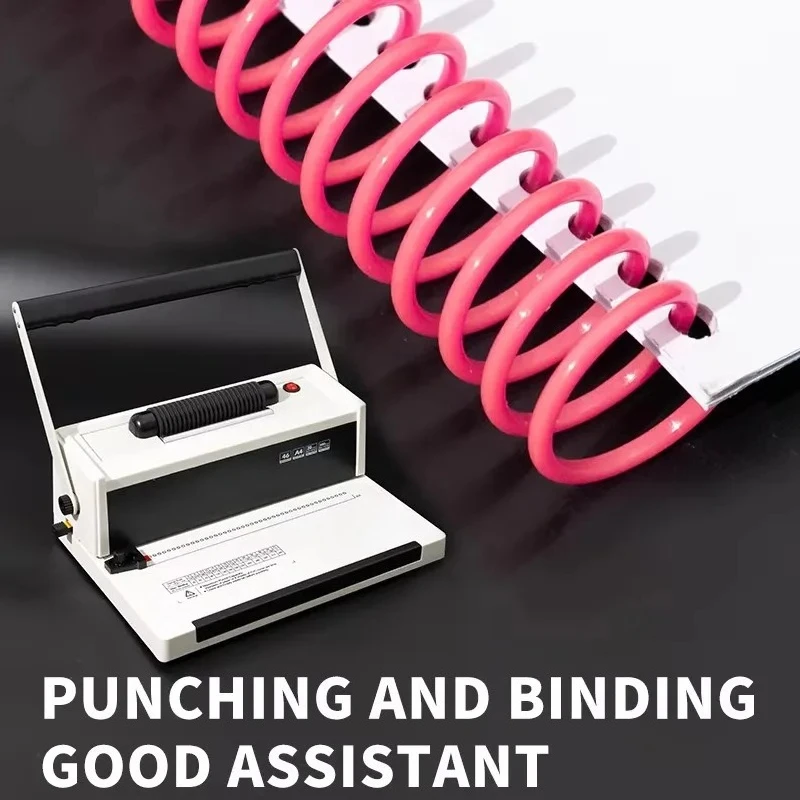 Spiral Plastic Binding Machine Easy for Bind Books and Document Office Coil Binding Machine Spiral