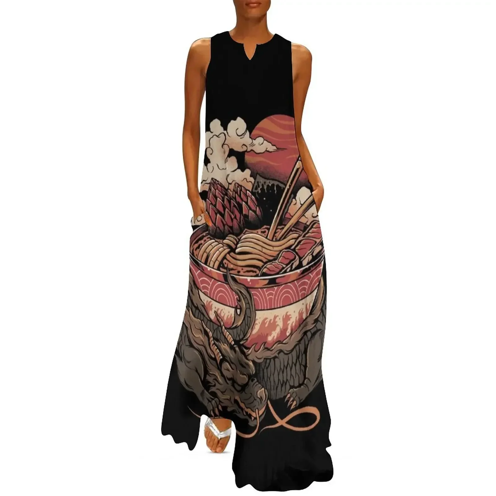 

Dragon's Ramen Long Dress Dress vintage Women's evening dress women's dresses luxury