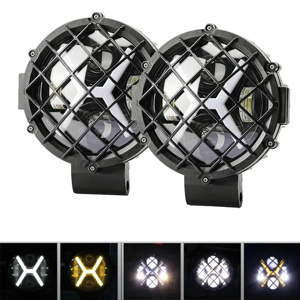

1/2 Pcs 7Inch Car LED Work Light Bar Driving Lamp for Jeep Offroad Boat Tractor Truck 4x4SUV ATV Spotlight 12/24V 40w Headlight