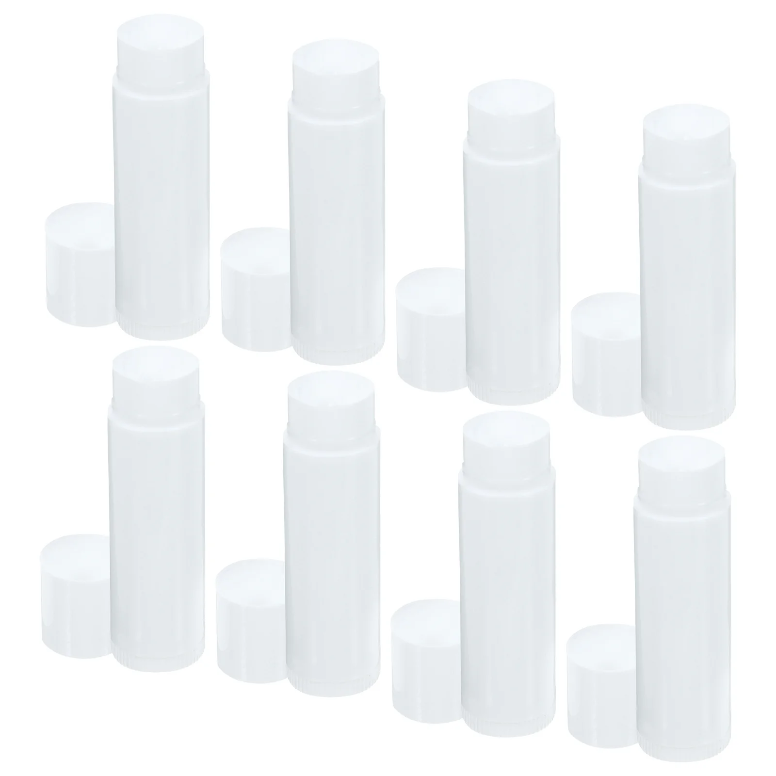 50 tubes vides pour baume à lèvres en PP transparent avec bouchons, mécanisme à poussoir durable, pour cire DIY