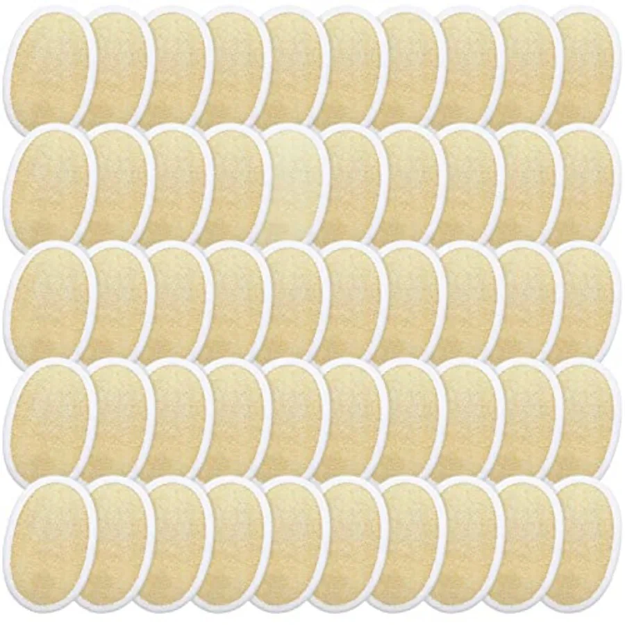 

100 Pieces Exfoliating Loofah Pad Body Scrubber Bath Shower Loofah Sponge Pad Natural Exfoliating Scrubber Luffa Brush Close to