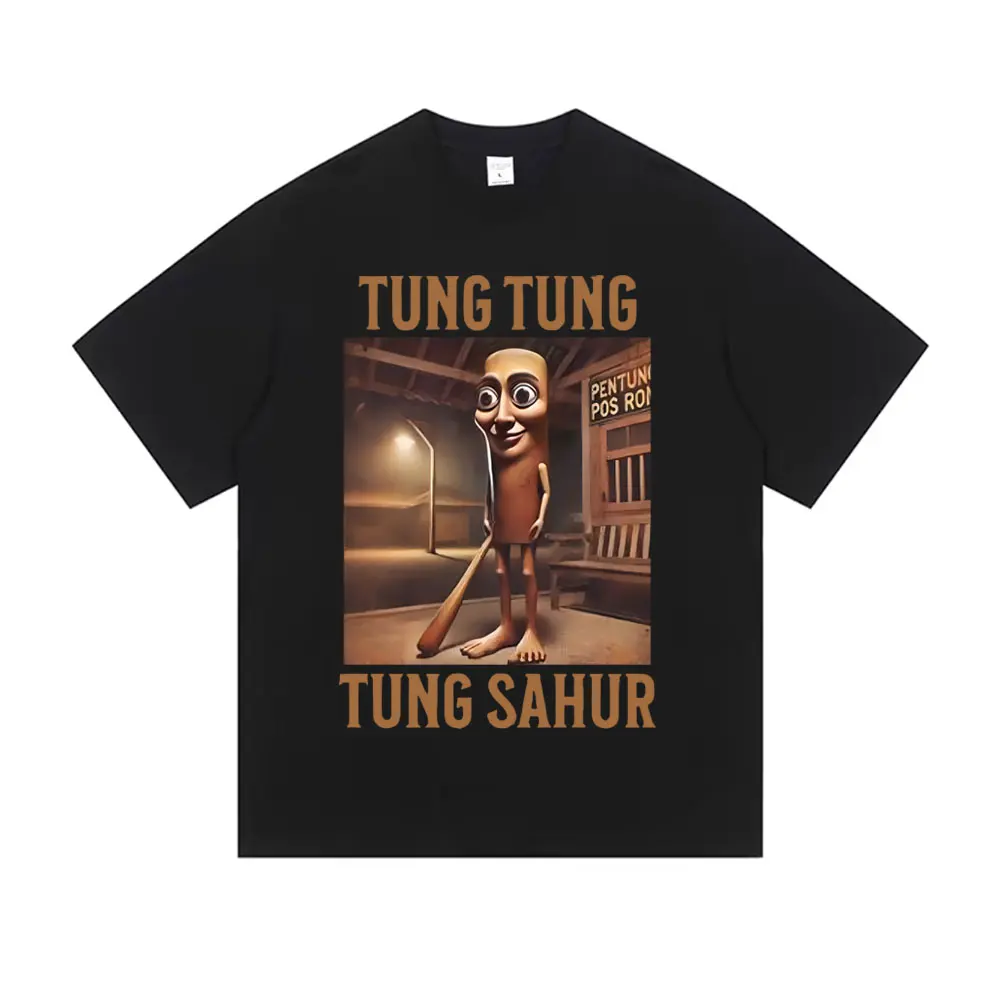 

Tung Tung Tung Sahur Funny Baseball Bat Meme T-shirt Summer Men Women Casual Cotton T Shirts Male Fashion Pop Humor Streetwear