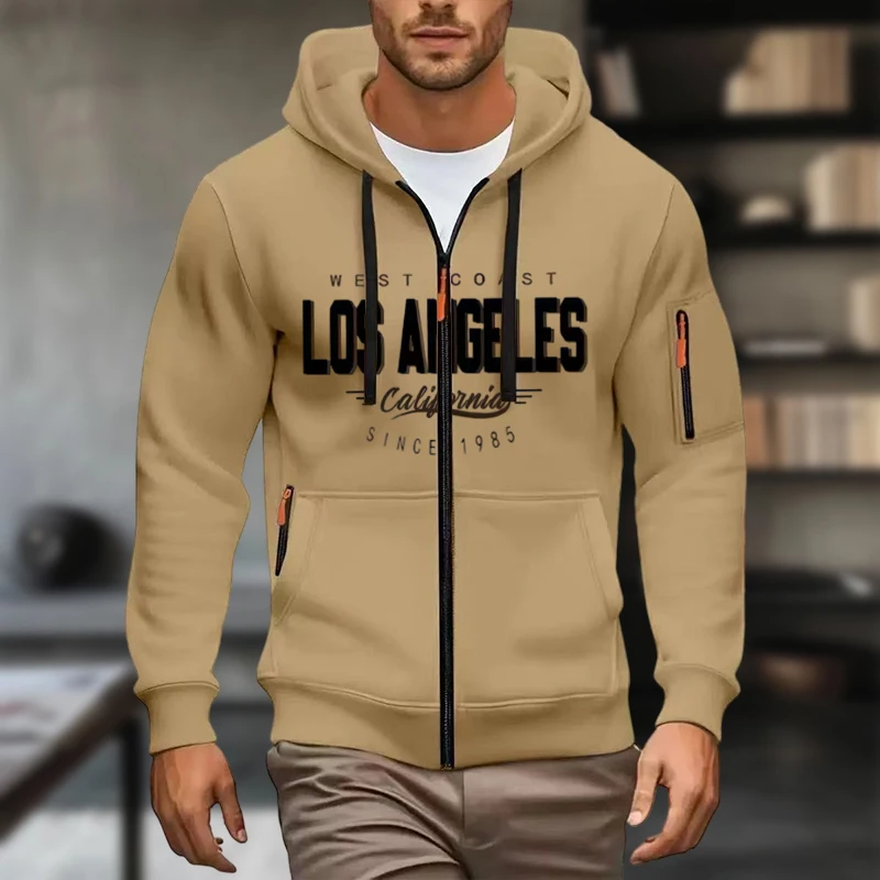 Autumn Men Harajuku Winter New Hooded Sweatshirt Men's Hooded Zipper Sportswear Women
