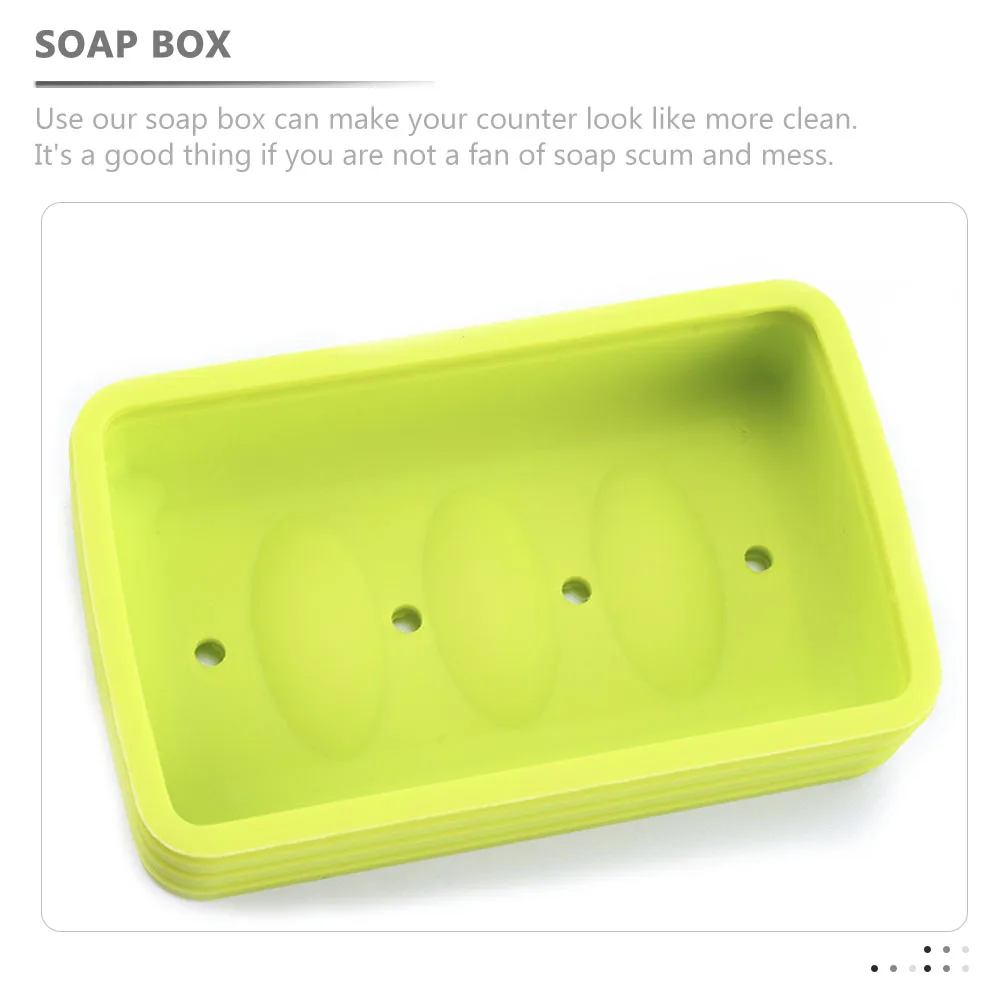 Portable Soap Dishes Silicone Soap Dish Home Soap Box Bathroom Soap Container Shower Supply Loofah Sponge Bath Tray Household