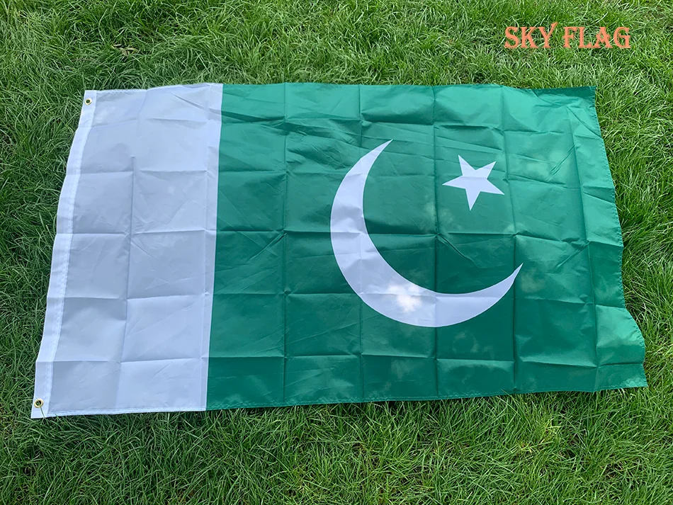 SKY FLAG Pakistan Flag 90x150cm Polyester PK PAK FLAG Party Supplies Home Decor Double Sided Bunting Banners Festive Articles