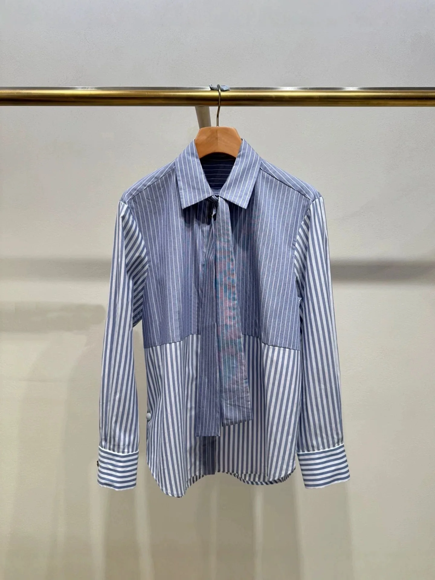 M Home أوائل الخريف 2025 كلية Sle مخطط المرقعة زر واحد طويل Sve فضفاض التخسيس الأعلى للنساء #3