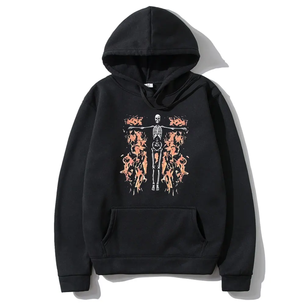 

Hot Skeleton Graphic Hoodie Men Women Clothing Fashion Hip Hop Gothic Pullover Hoodies Unisex Casual Oversized Hooded Sweatshirt