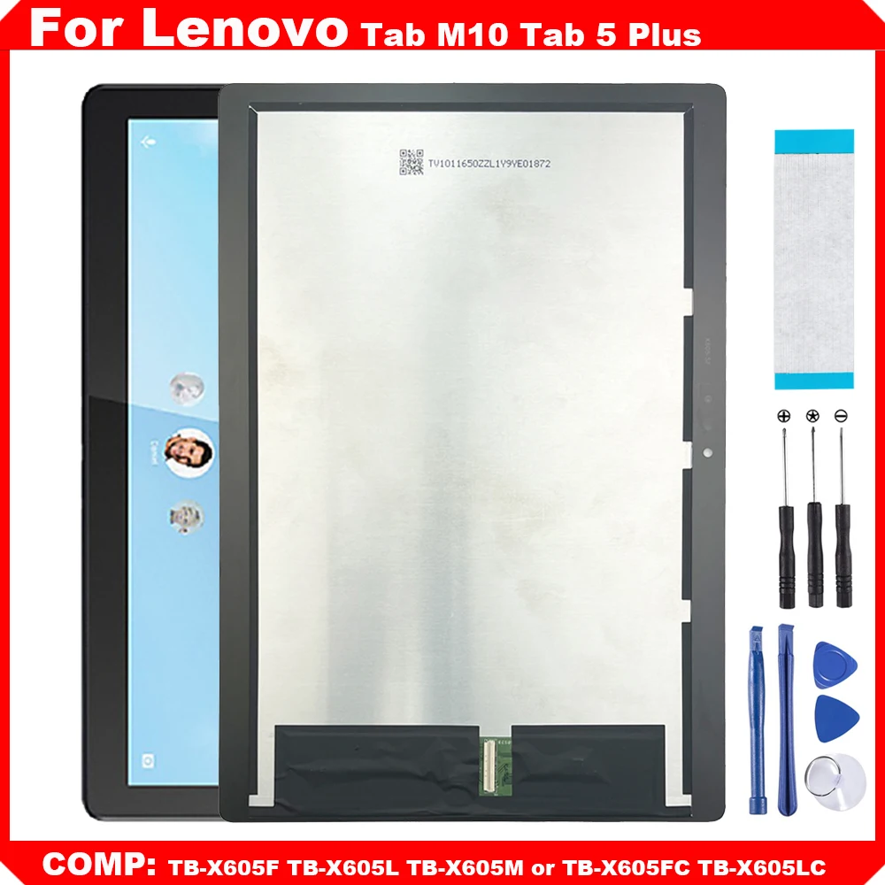 

Новинка для Lenovo Tab 5 Plus M10 10,1 TB-X605F TB-X605FC TB-X605LC ЖК-дисплей с цифровым преобразователем сенсорного экрана в сборе
