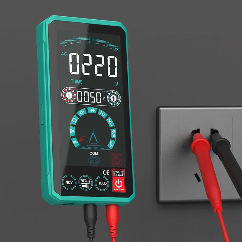 Youpin Ronguan Smart Full Screen Multimeter Auto Tester Meter Ohm Hz Capacitance DMM Multitester AC/DC NCV Digital Multimeter