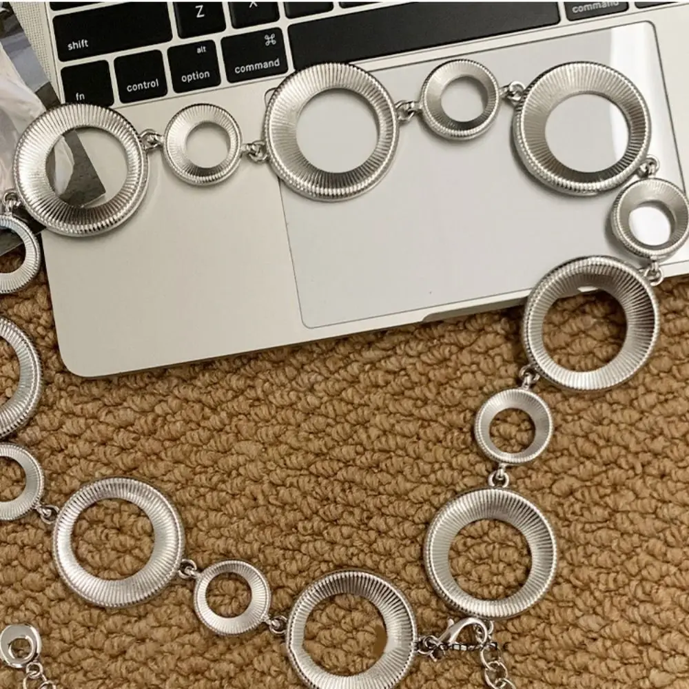 البطن سلسلة معدنية دائرية حلقة الخصر سلسلة الجسم سلسلة الفضة البوهيمي الخصر سلسلة ملحق حزام ملابس حزام سلاسل النساء