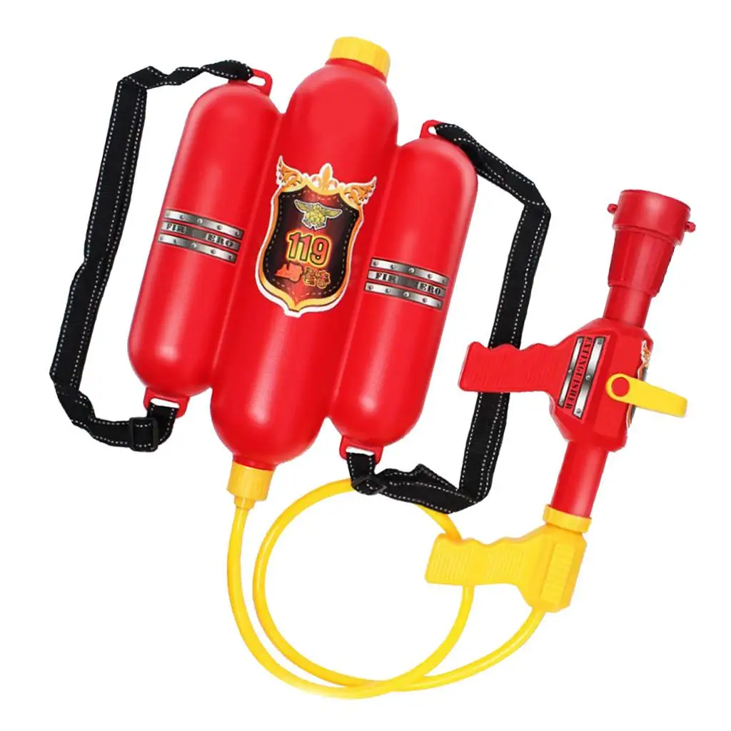 Fireman Toys Backpack Water Extinguisher with Nozzle and Tank Set Children