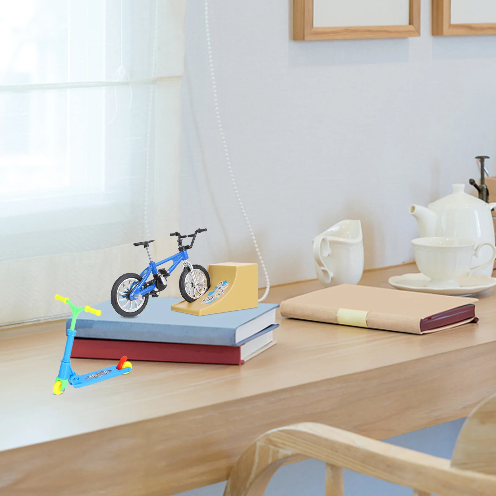 

1 комплект, скейтборд на палец, велосипед, скутер, рампа, универсальный мини-пальце, спортивные навыки, средство для снятия стресса для детей и взрослых