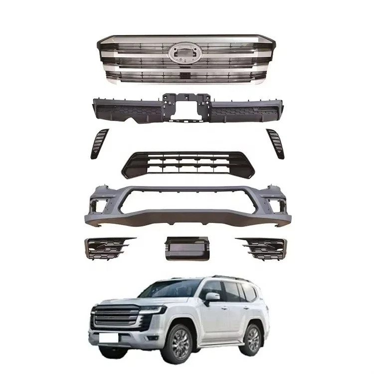 

High Quality New Front Bumper BodyKit Grille Middle East Style Body Kits for Landcruiser LC300 2019-2025