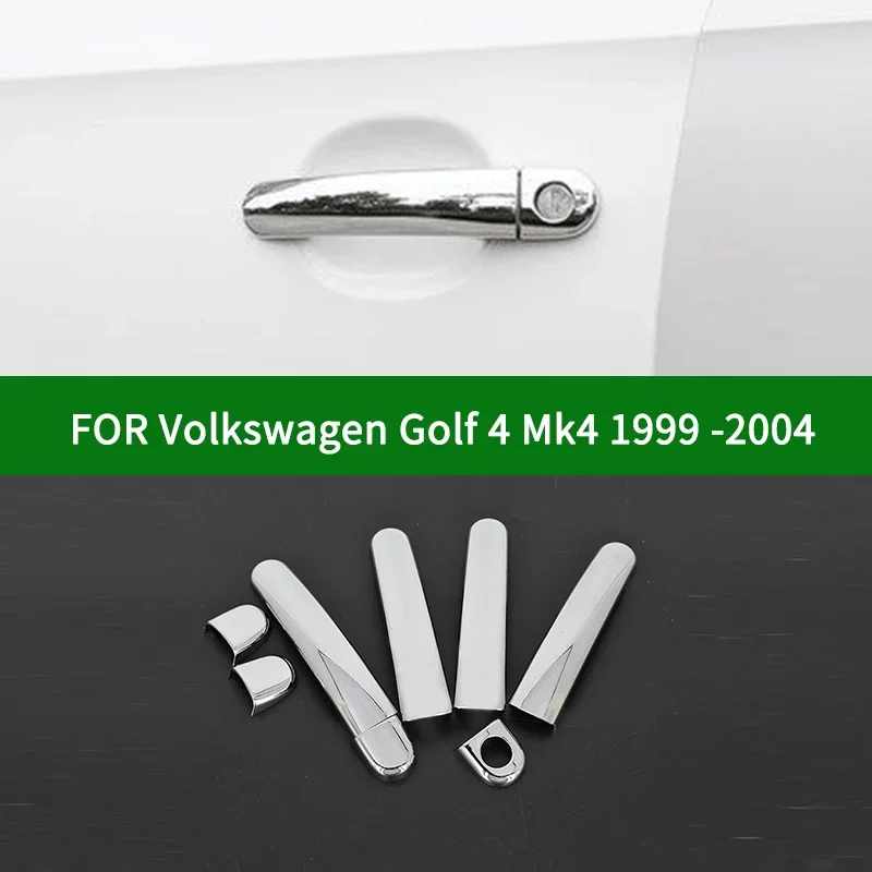 

FOR Volkswagen VW Golf 4 Mk4 1999-2004 Accessory glossy chrome silver door handle covers trim 2000 2001 2002 2003