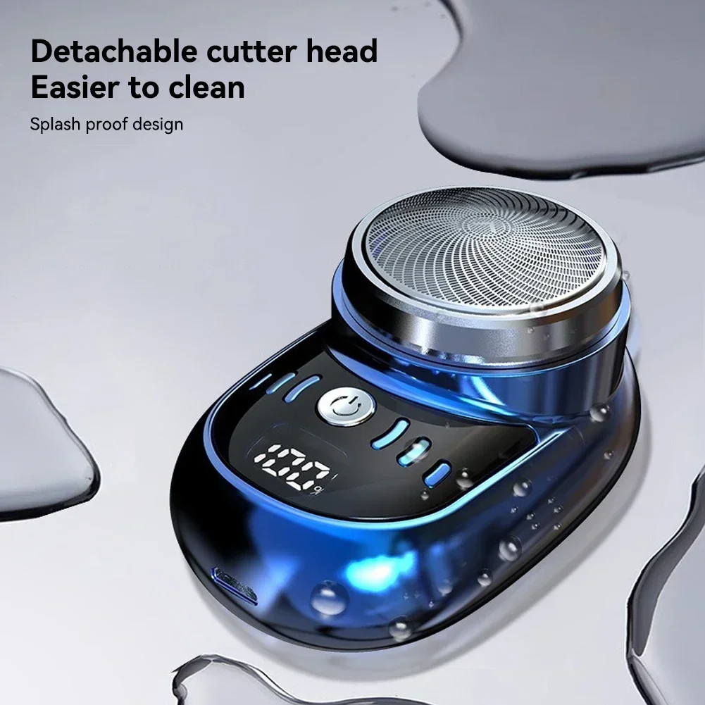 ماكينة حلاقة كهربائية صغيرة USB شحن جيب السفر ماكينة حلاقة لاسلكية محمولة قابلة للفصل مع شاشة ديجيتال ماكينة حلاقة اللحية