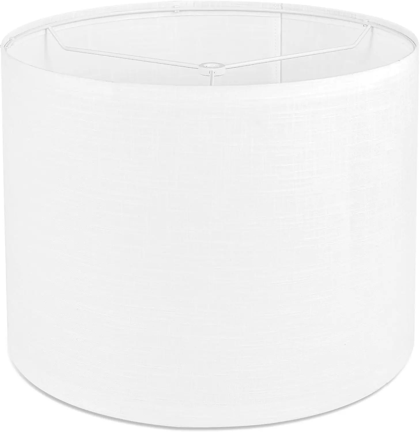 

White Linen Lamp Shade,Drum lamp shade for table lamps 13" Top x 13" Bottom x 10" High,Replacement Large Fabric Lampshad