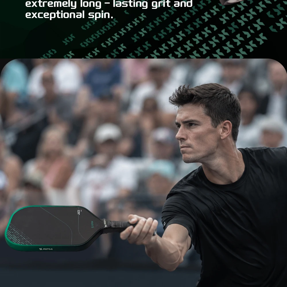 RPM Jade Pickleball-Schläger 16mm Siliziumkarbid-Oberfläche MPP-Schaumkern Langlebige Rauhe Oberfläche – Detail 6