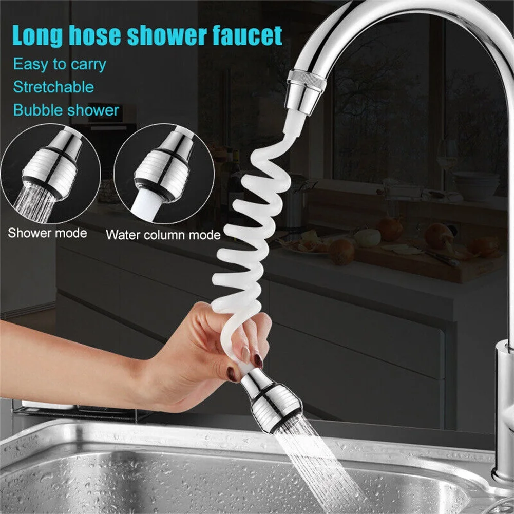 Extra Long Stretchable Hose Hose Hose Pulse 2 Speed Modes 360 Degrees Rotation Adjustable For 22mm/24mm Thread