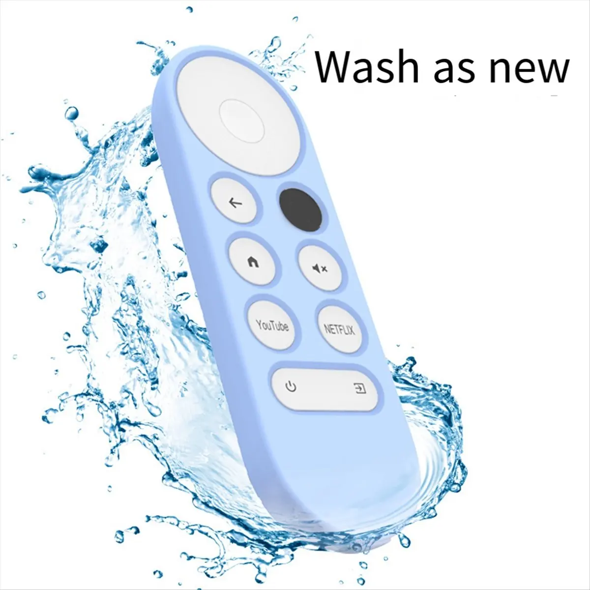 A26Z Soft Silicone Case for Google Chromecast Remote Control Protective Cover Shell for Google TV 2020 Voice Remote Control A view 6