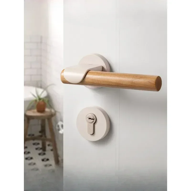 

Modern Door Lock Beige Cherry Door Handle Indoor Bedroom Door Lock